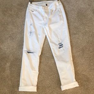 White straight jeans WHBM Sz 0 worn twice